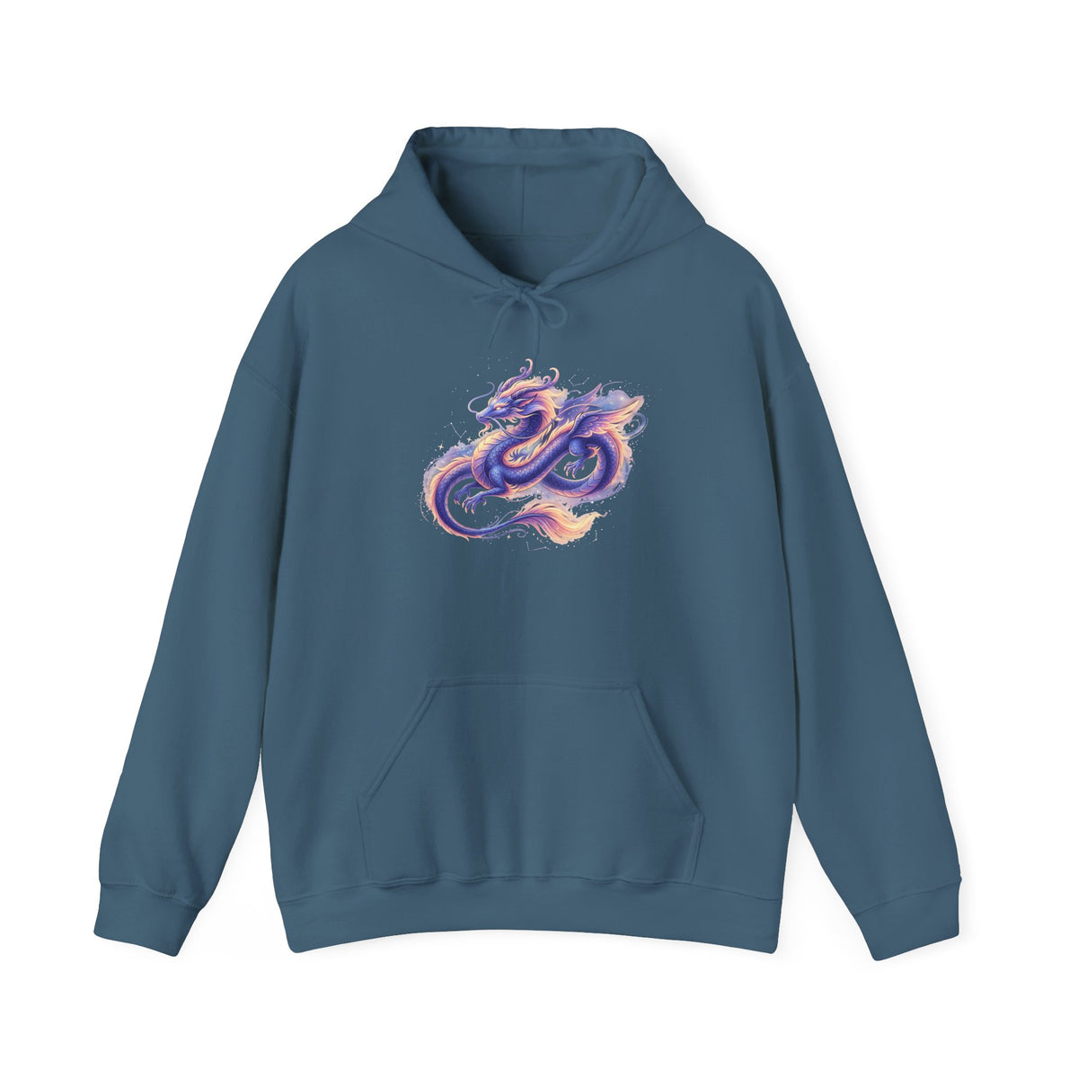 Colorful Watercolor Dragon Hoodie | Asian Mythical Serpent, Fantasy Art