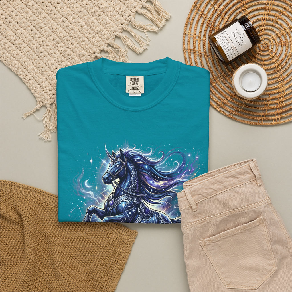 Mystic Blue Unicorn T-Shirt — Fantasy Horse Graphic Tee