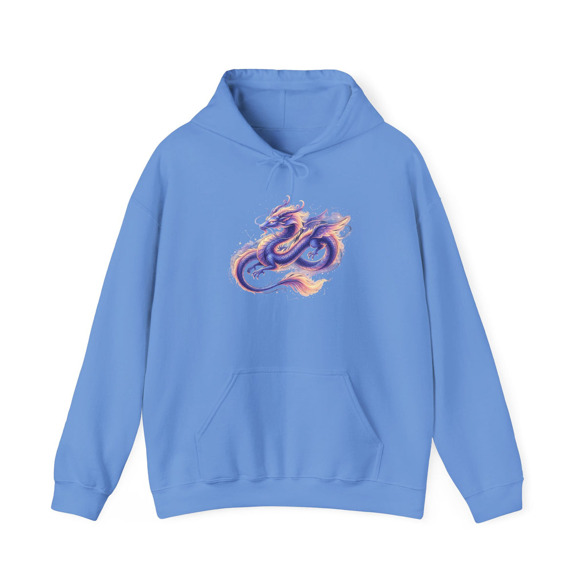 Colorful Watercolor Dragon Hoodie | Asian Mythical Serpent, Fantasy Art