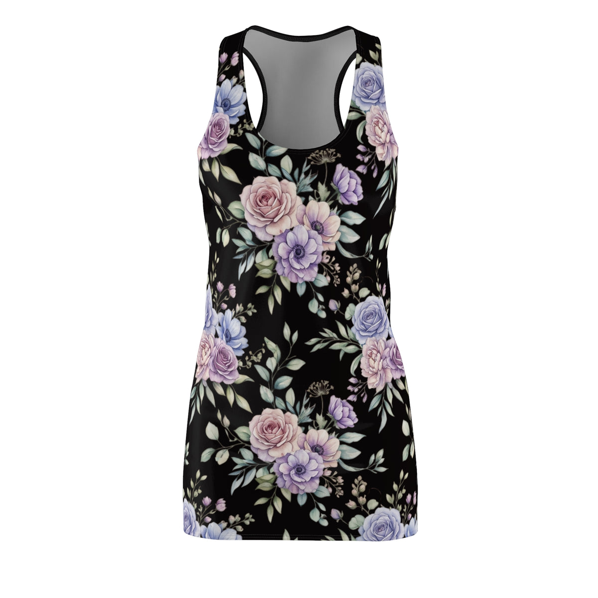 Floral Racerback Dress — Lavender Rose All-Over Print