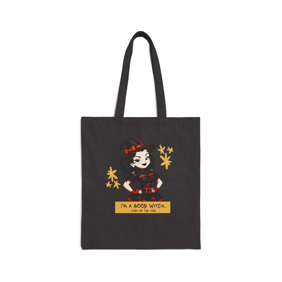 Witchy Cotton Canvas Tote Bag