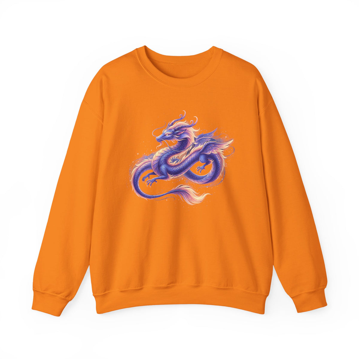 Purple Watercolor Dragon Crewneck Sweatshirt | Mythical Oriental Illustration