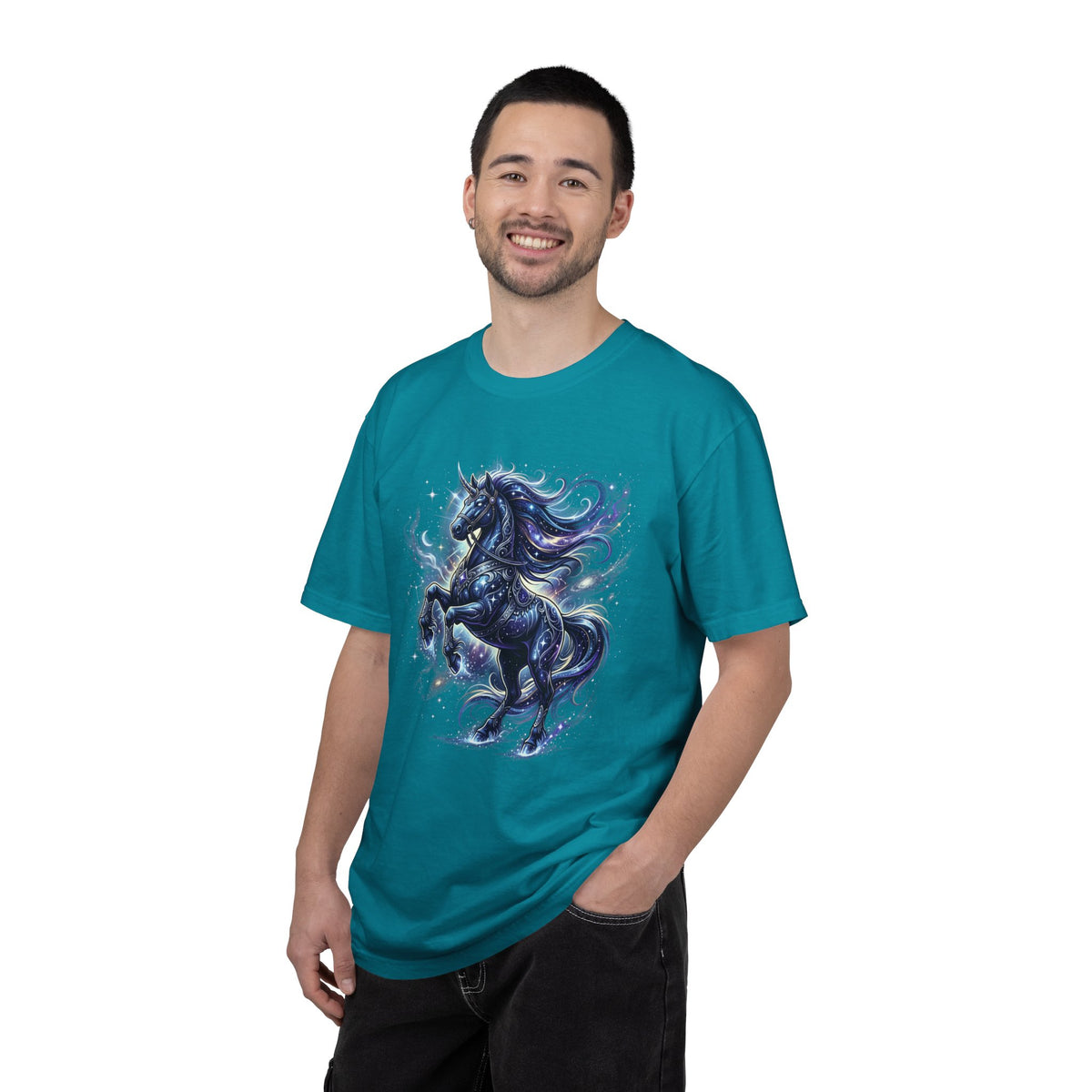 Mystic Blue Unicorn T-Shirt — Fantasy Horse Graphic Tee