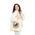 Vintage Botanical Bird Tote | Canvas Tote Bag, Floral Wreath Print