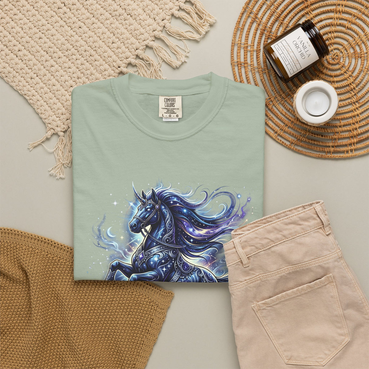 Mystic Blue Unicorn T-Shirt — Fantasy Horse Graphic Tee