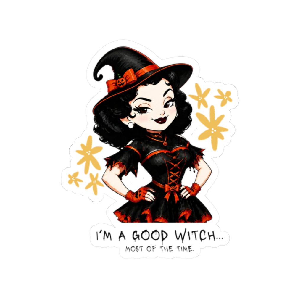 Good Witch Illustration Kiss-Cut Stickers