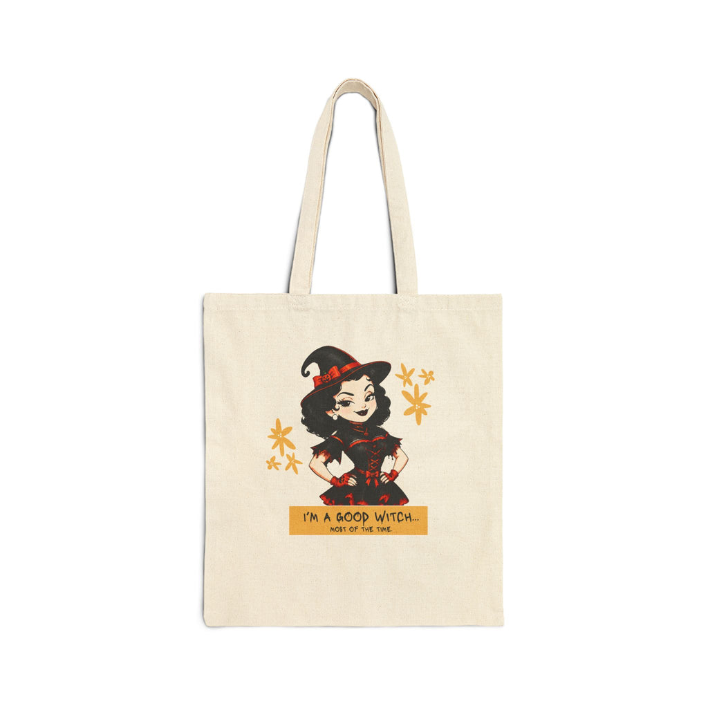 Witchy Cotton Canvas Tote Bag