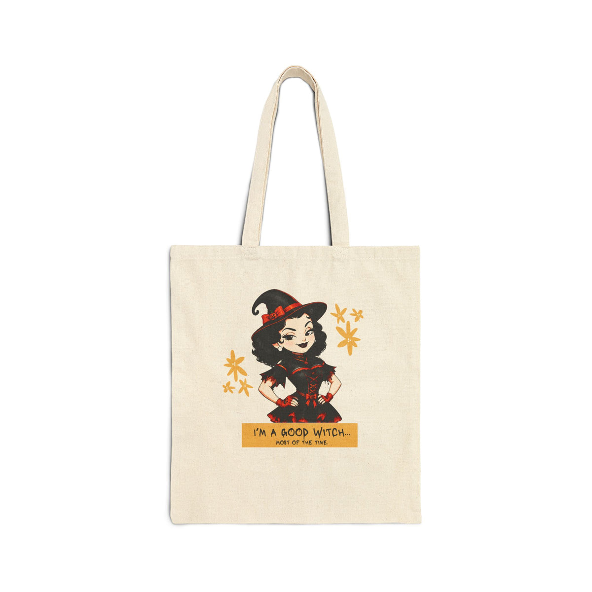 Witchy Cotton Canvas Tote Bag