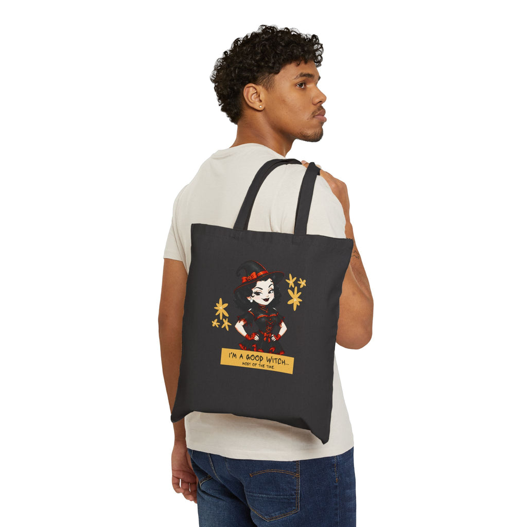 Witchy Cotton Canvas Tote Bag