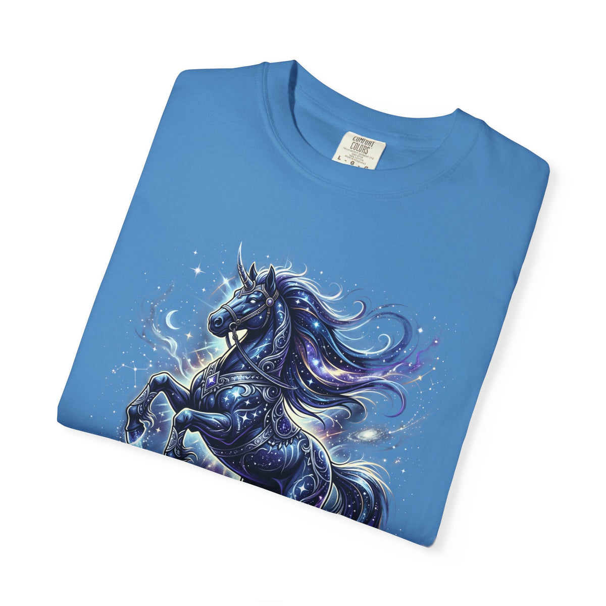 Mystic Blue Unicorn T-Shirt — Fantasy Horse Graphic Tee