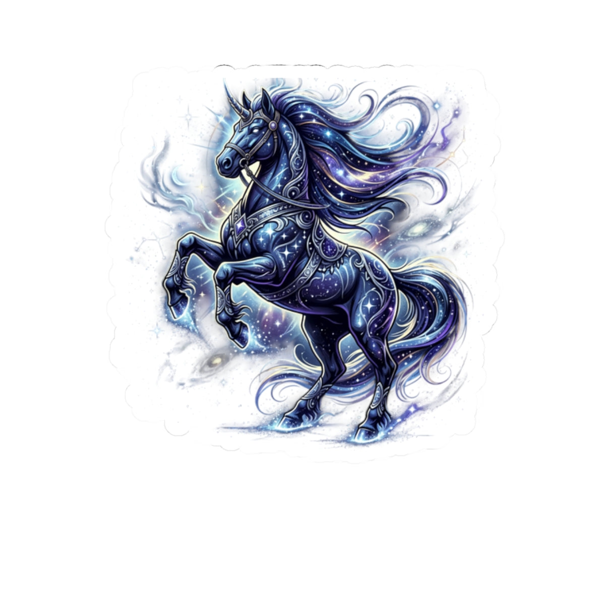 Celestial Stallion Kiss-Cut Sticker — Galaxy Horse Vinyl Decal