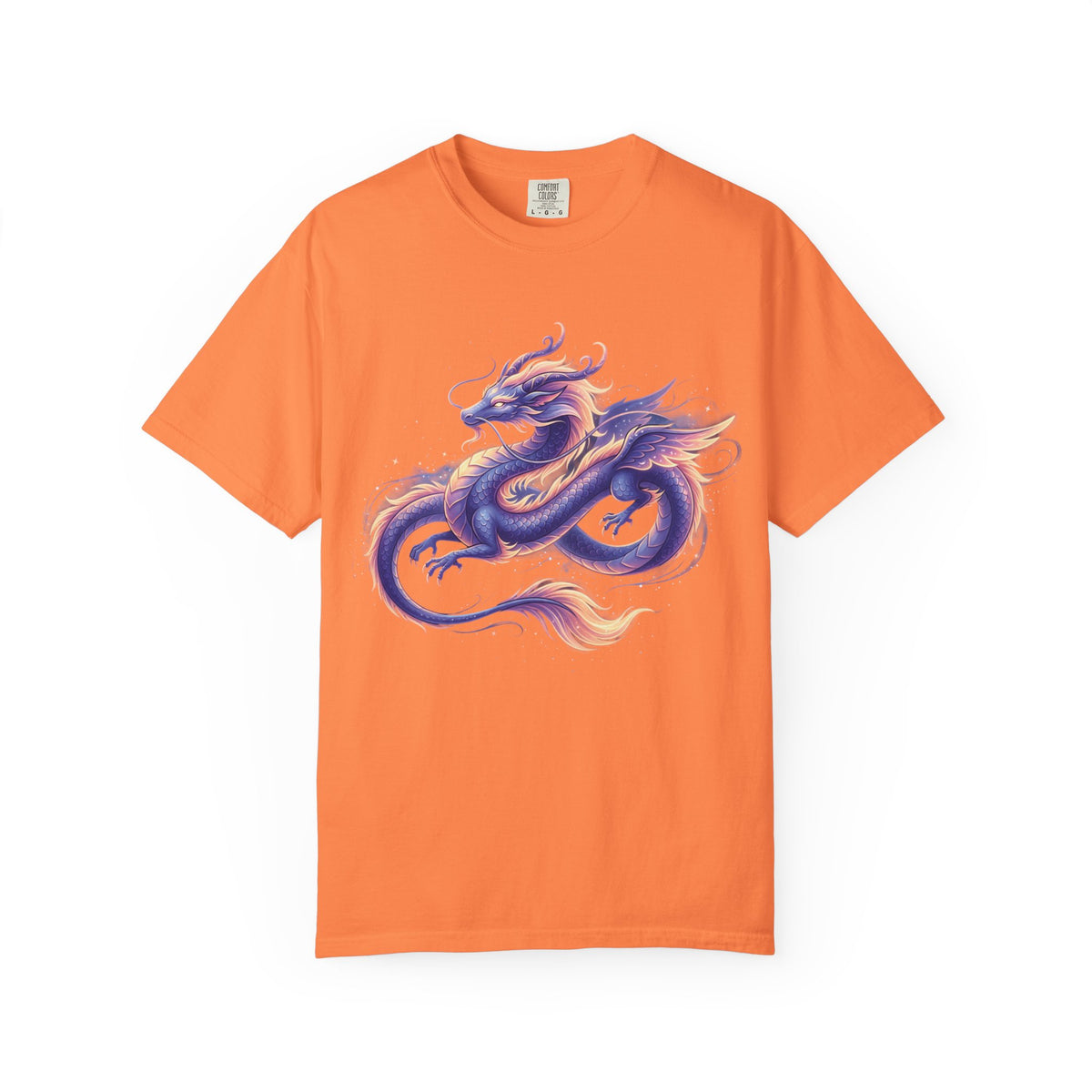 Dragon Art T‑Shirt — Purple & Gold Watercolor Dragon Graphic Tee