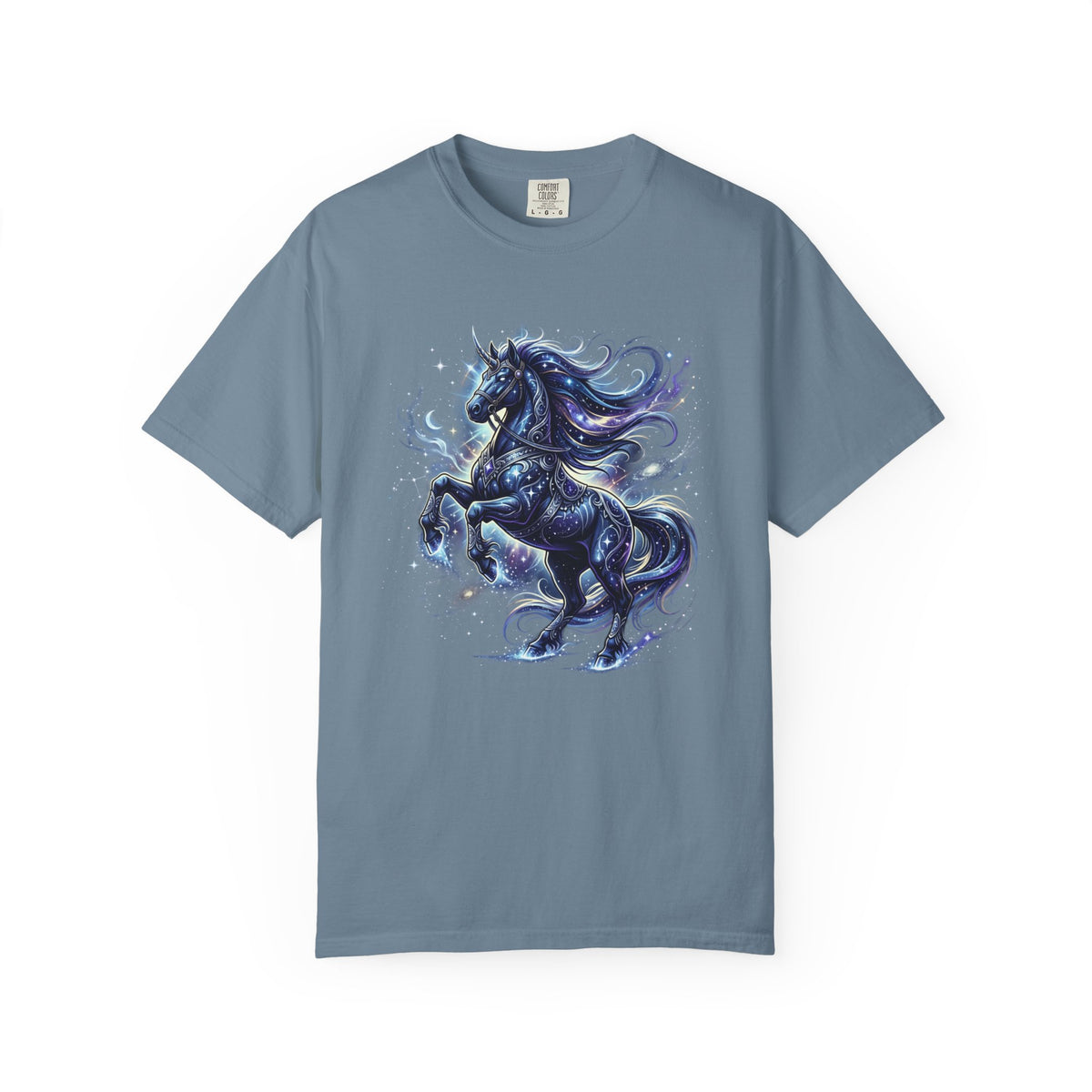 Mystic Blue Unicorn T-Shirt — Fantasy Horse Graphic Tee