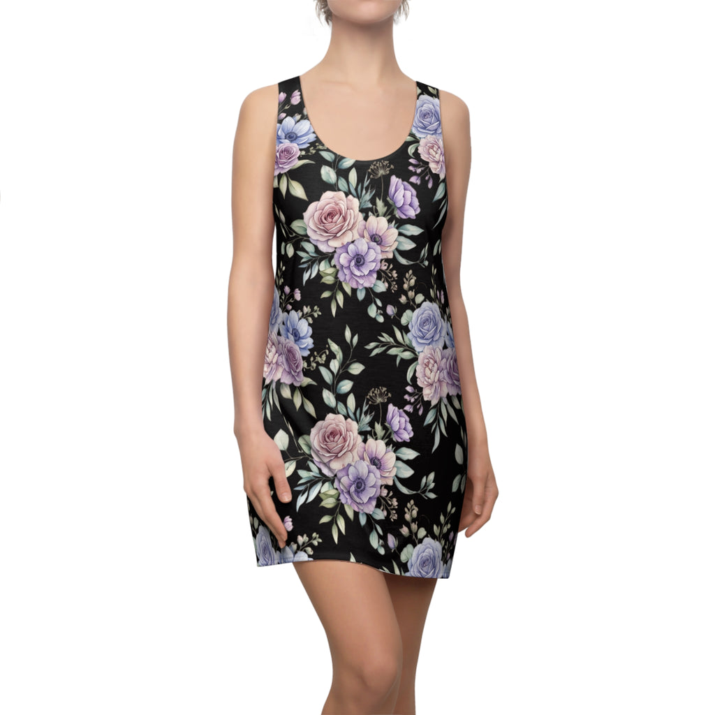 Floral Racerback Dress — Lavender Rose All-Over Print