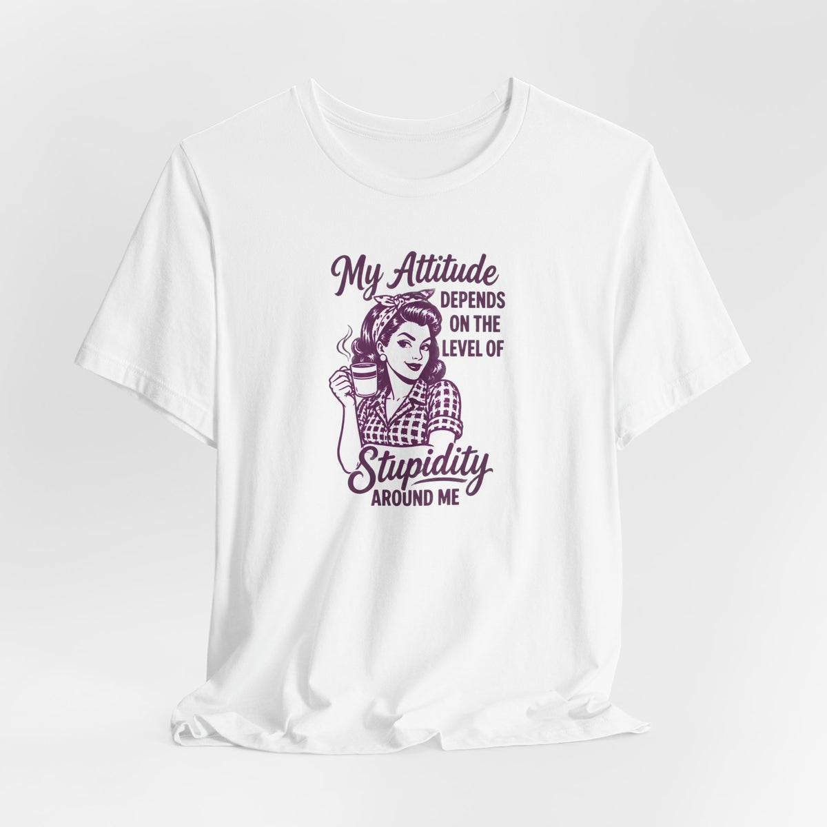 Retro Pinup Coffee - Unhinged Women Humor T-Shirt