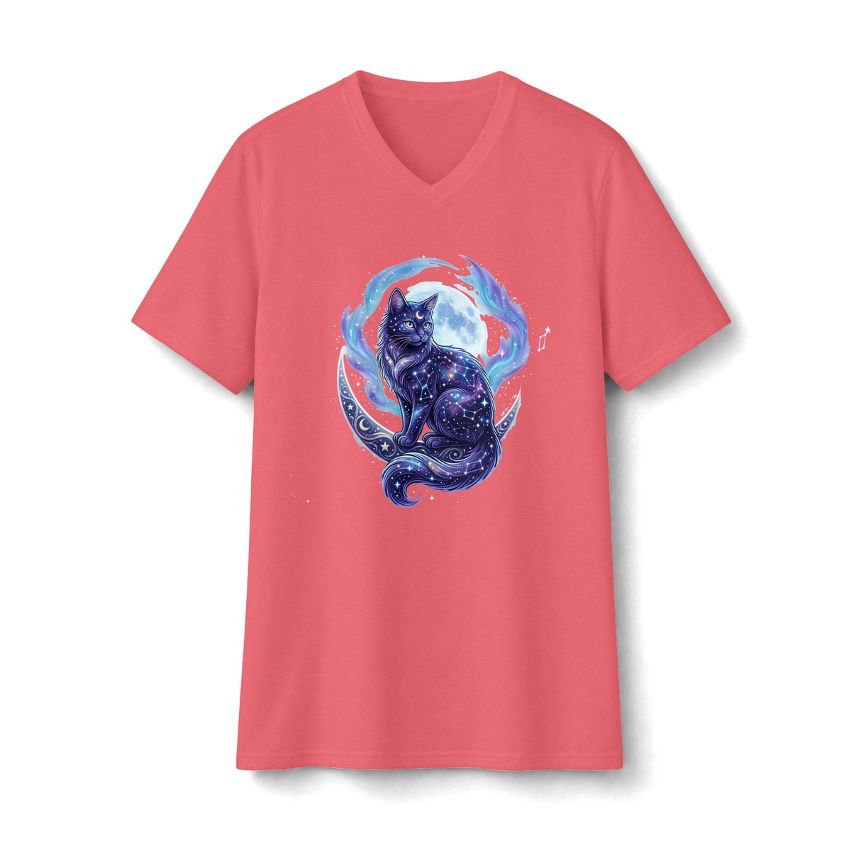 Galaxy Cat V-Neck Tee