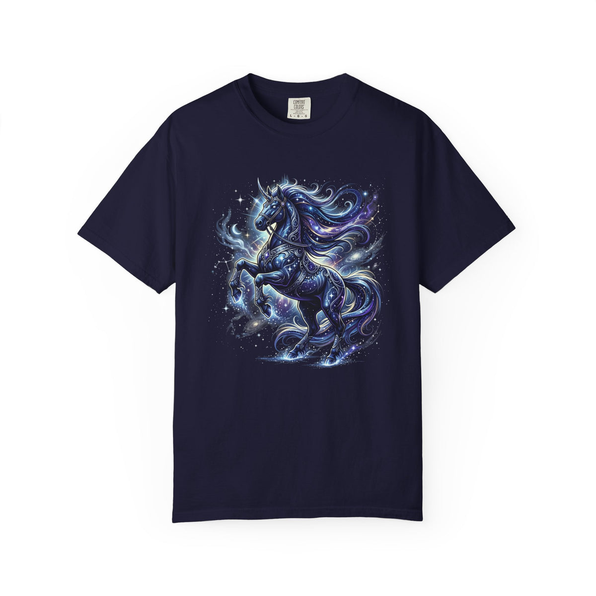 Mystic Blue Unicorn T-Shirt — Fantasy Horse Graphic Tee