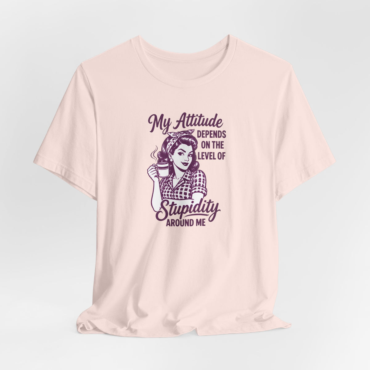 Retro Pinup Coffee - Unhinged Women Humor T-Shirt