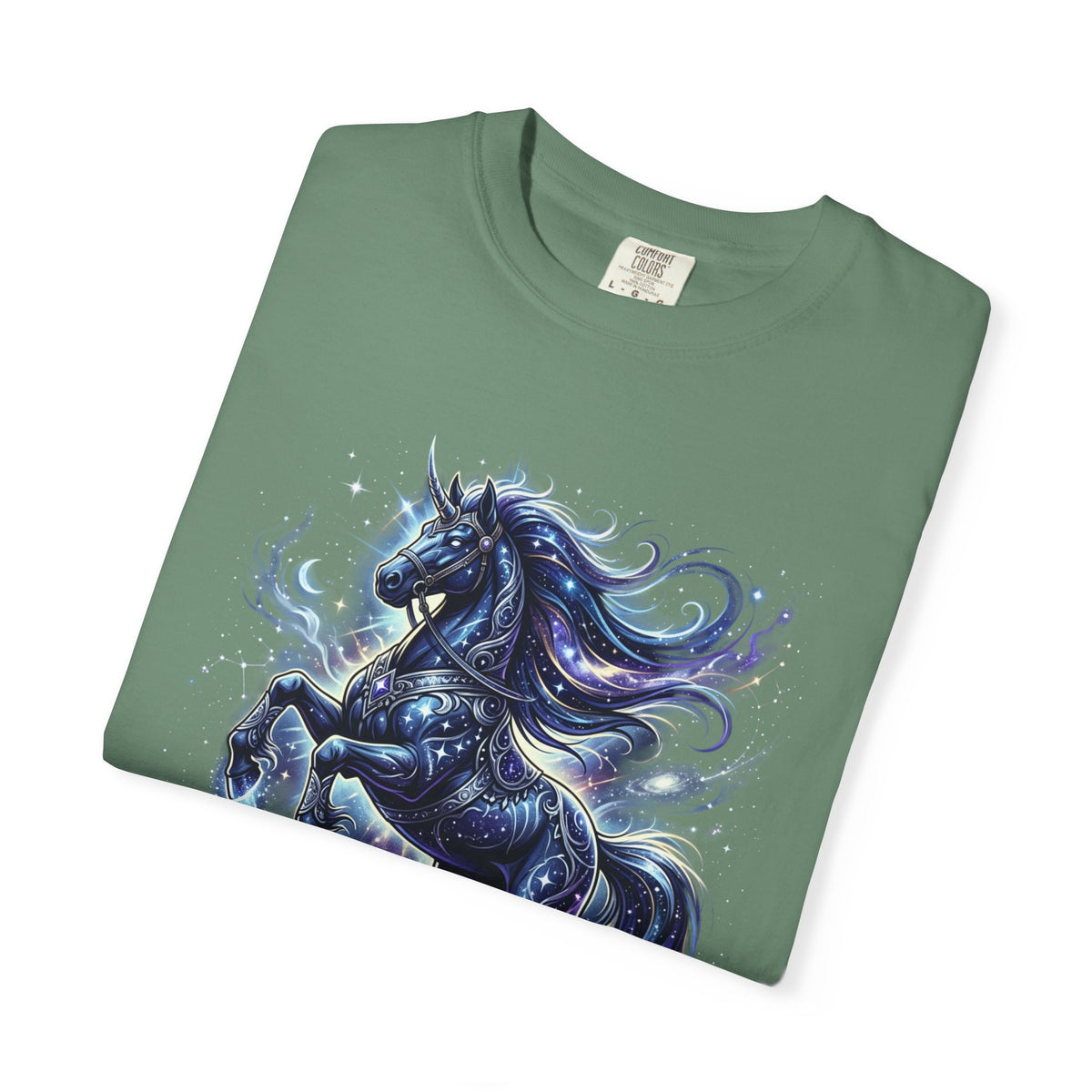 Mystic Blue Unicorn T-Shirt — Fantasy Horse Graphic Tee