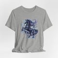 Mystic Night Stallion T-Shirt — Celestial Blue Horse Graphic Tee