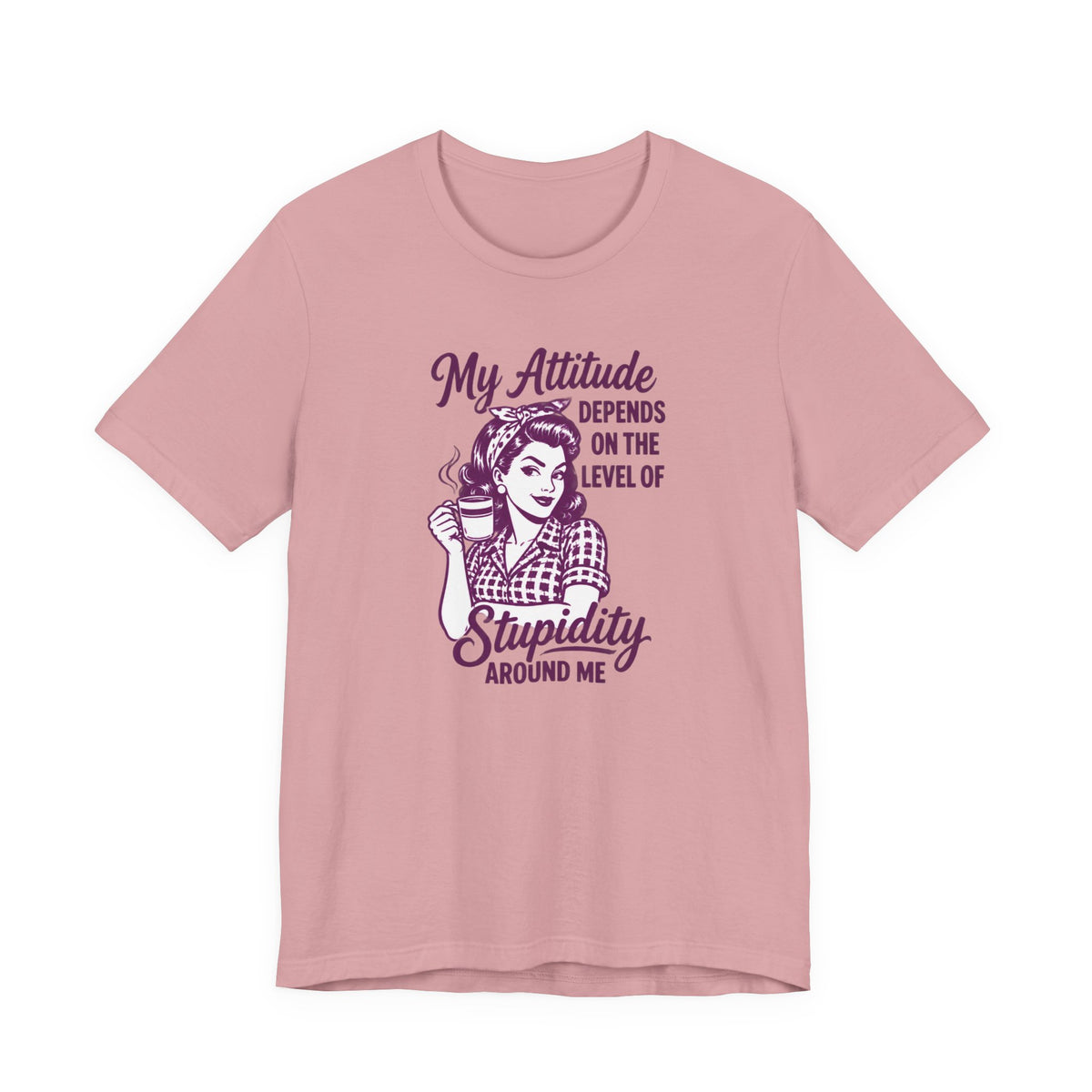 Retro Pinup Coffee - Unhinged Women Humor T-Shirt