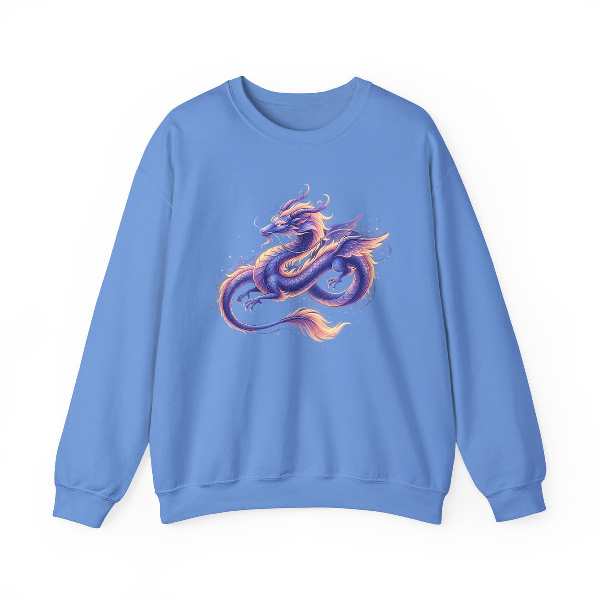 Purple Watercolor Dragon Crewneck Sweatshirt | Mythical Oriental Illustration