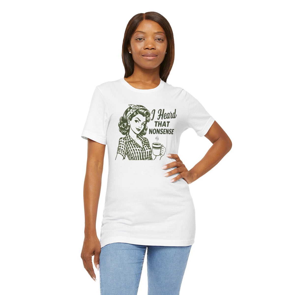 Retro Pinup Coffee Woman Tee